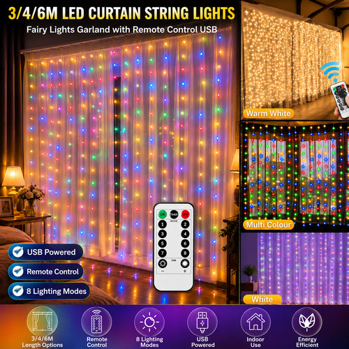 Led curtain fairy - 3/4/6m,