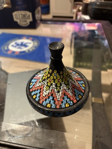 Vintage moroccan small tagine - moroccan,