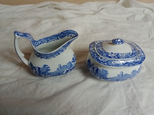 Spode blue italian milk jug - blue,