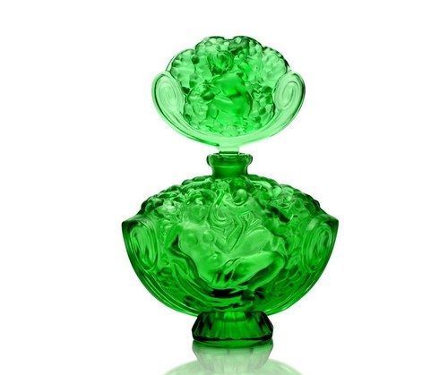 Art deco green glass - art,