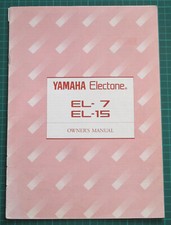 Yamaha Electone EL-7 EL-15 Owner's Manual Only