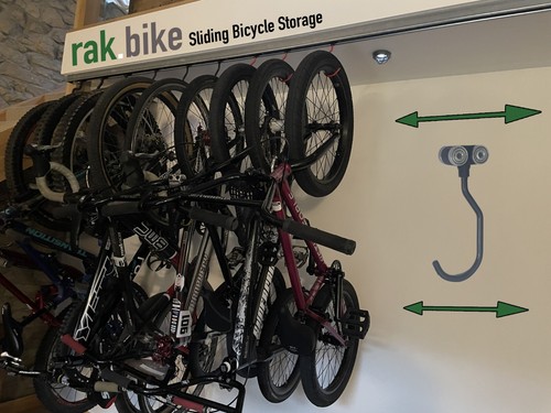 Bike storage rail sliding - storage,