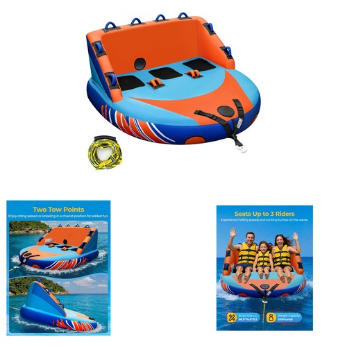 Inflatable towable tube for - inflatable,