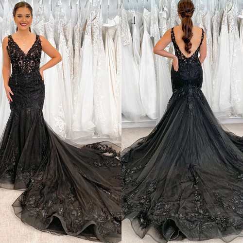 Gothic mermaid black - black, wedding