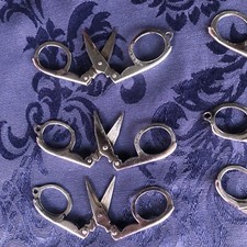 Job Lot 11 Vintage Manicure Pedicure Cuticle Scissors  Sewing 6 x Folding VGC