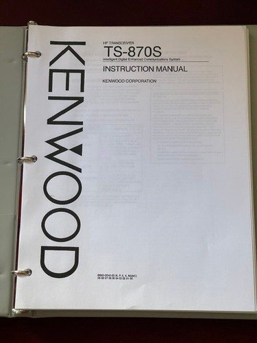 Kenwood 870s instruction - kenwood,