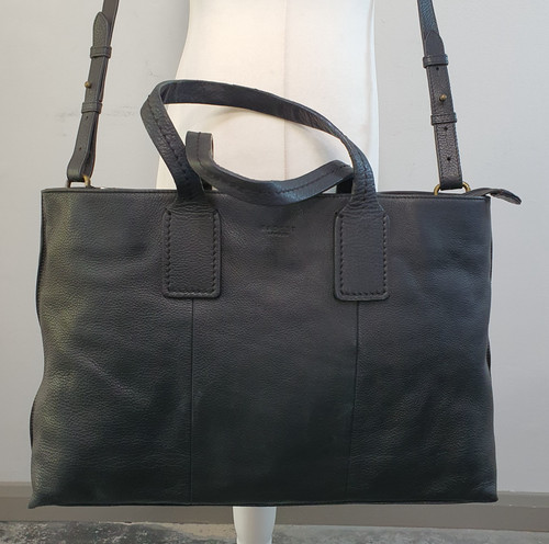 Radley black leather briefcase - black,