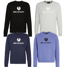 Mens Belstaff Designer Crew Neck  Signature Sweatshirt Jumper Phoenix Loopback