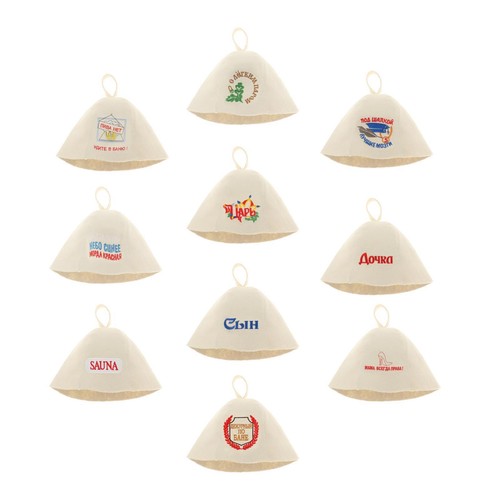 Sauna hat russian wool - ,