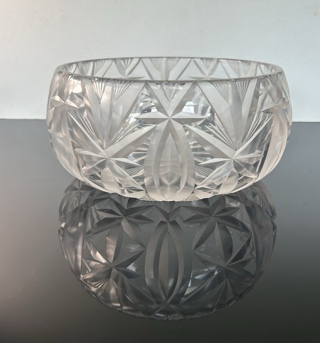 Mid century cut crystal glass - cut-crystal,