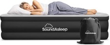 SoundAsleep Dream Series Luxury 19” Air Mattress, Built-in Pump, Queen, Black