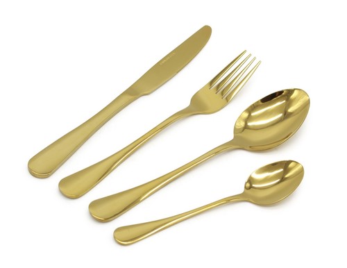 Cutlery set gold stainless - cutlery,