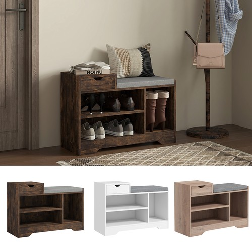 Shoe bench with drawer - with,