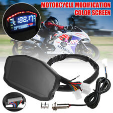 NEW Universal LCD Digital Motorcycle Speedometer Odometer Motorbike Tachometer