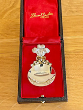 Vintage 1982 Stuart Devlin Sterling Silver & Enamel Caddy Spoon with Case