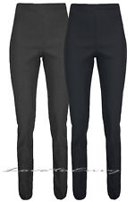 WOMENS GIRLS HIGH WAISTED TROUSER QUALITY SCHOOL WORK STRETCH PANTS size 6-18