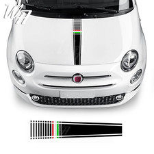 Bonnet Stripe Italian Flag Decal Sticker Livery Badge for Abarth Fiat 500 595