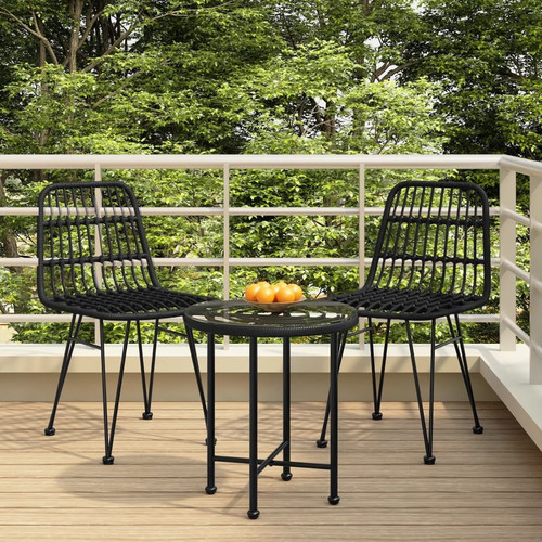 Garden dining set black - garden,