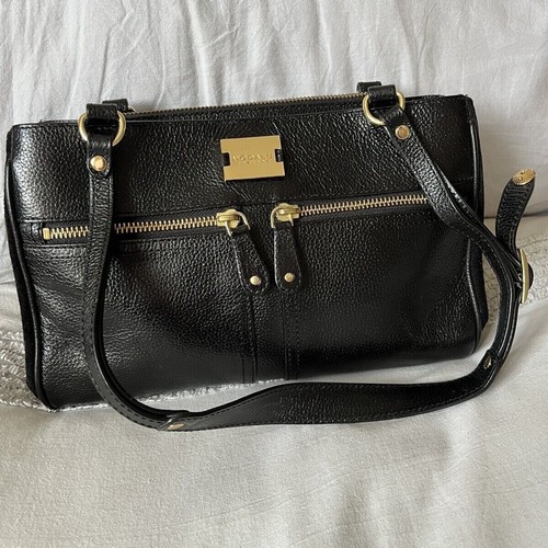 Modalu pippa black leather - leather, bag