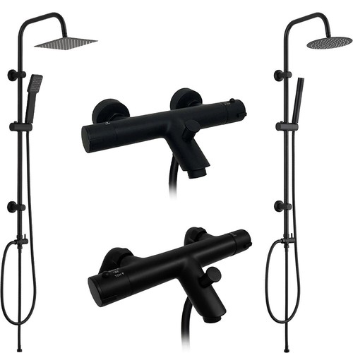 Matte black thermostatic - black,
