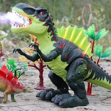 LARGE DINOSAUR Full Electric Action LED Walking Kids Girls Boys Toy Xmas Gifts