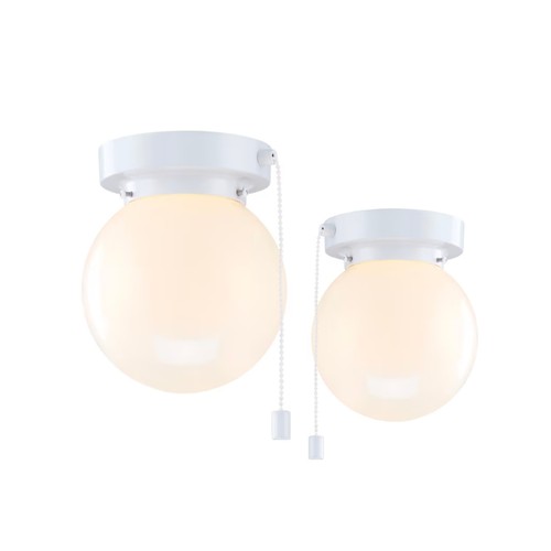 Pack 6in globe white - 2,