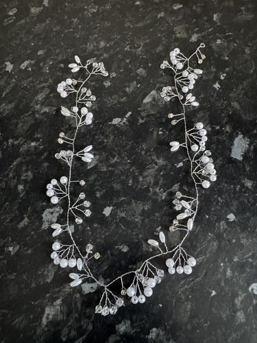 Bridal hair vine pearl - bridal,