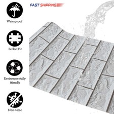 10m Grey Brick Stone Wallpaper