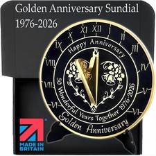 Anniversary Sundial Gift for 50th Golden Wedding in 2026 -... 