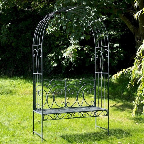 Metal garden bench seat - metal,