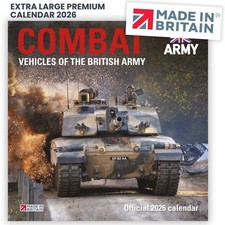 Calendar 2026 Tanks & Combat Vehicles of British Army OFFICIAL MADE IN BRITAIN®