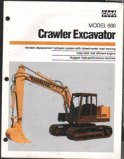 1987 CASE "MODEL 688" Hydraulic Crawler Excavator Brochure Leaflet