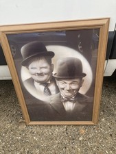 Laurel And Hardy Signed Framed