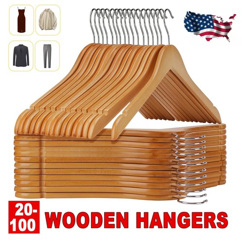 Wooden hangers pack 20 - wooden,