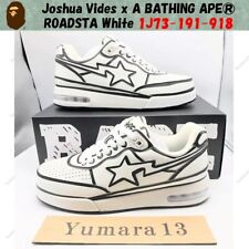 Joshua Vides x A BATHING APE®︎ ROADSTA White 1J73-191-918 Men's Size