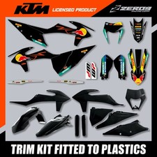 KTM MOTOCROSS MX GRAPHICS AND PLASTICS KIT EXC EXCF 2020-2023 RB25 BLACK