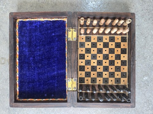 Folding wood chess - chess, set