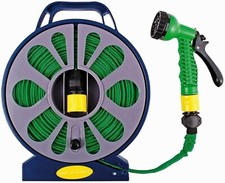 50FT Garden Hose Reel & Pipe