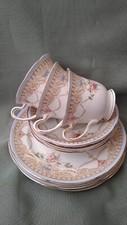 Vintage Heathcote China Tea trio 3 Of Each