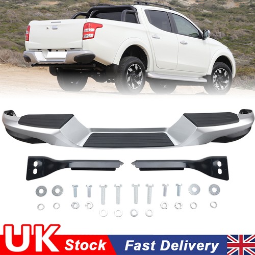 Rear bumper silver black - silver,