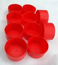 Pack of 10  Red 3.0" End Caps
