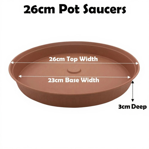 26cm plant pot saucer drip - 26cm,