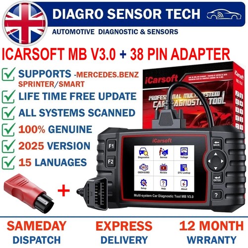 Icarsoft 38 pin adapter - mb, v3