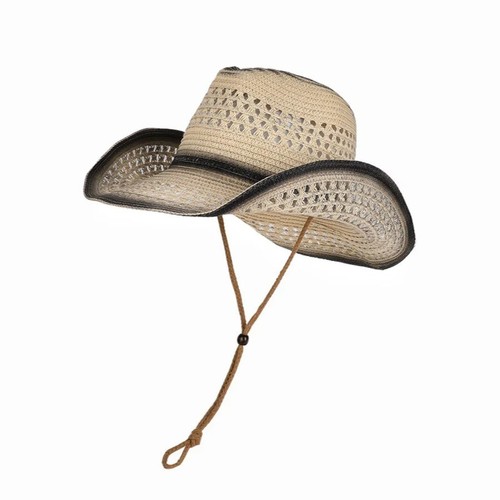 Sunscreen straw cowboy hat - cowboy,