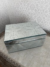 Brand New Laura Ashley Josette Mirror Jewellery Box Dressing Table Trinket Large