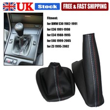 For BMW E30 E36 E34 E46 Z3 Shifter Shift Knob Gear Gaiter Boot Cover PU Leather