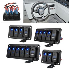 12V/24V 2/3/4/5 Gang Dual USB