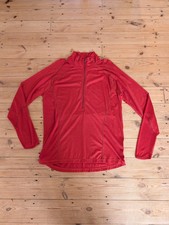 SMARTWOOL Mens Orange 100% Merino Wool 1/2 Zip Neck Top T-shirt Baselayer XL