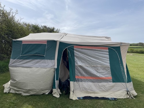 Vintage french trailer - vintage, tent