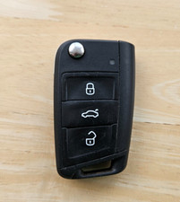 GENUINE SKODA 3 BUTTON REMOTE FLIP KEY FOB OCTAVIA FABIA ETC 